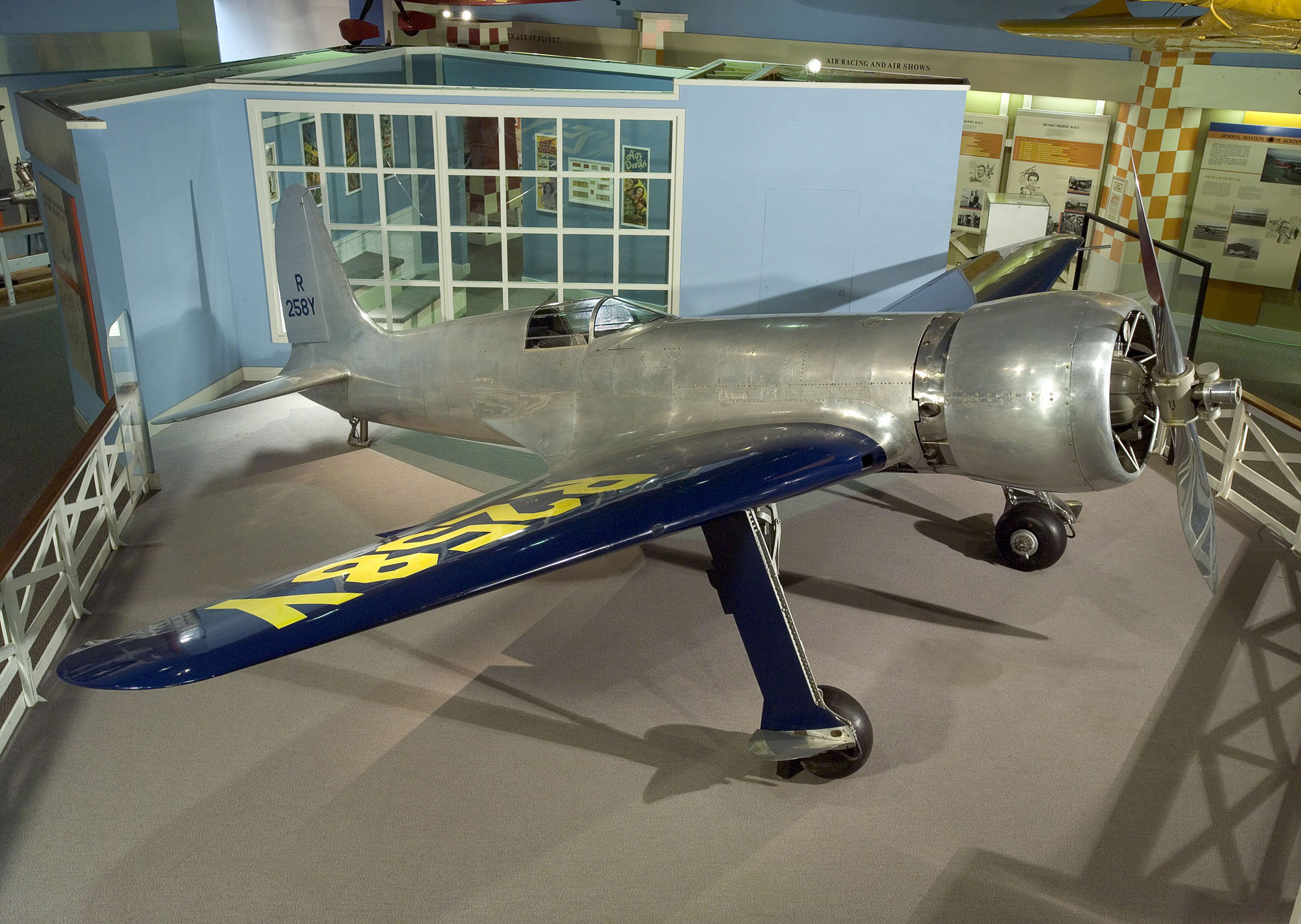 The Hughes Aircraft Co. H-1 Racer, NR258Y at the Smithsonian Institution National Air and Space Museum. (NASM)