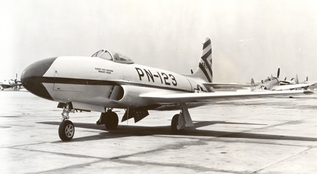 Colonel Council's record-setting P-80A-1-LO in squadron markings. (U.S. Air Force)