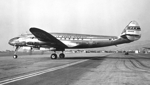 Pan American World Airways first Lockheed L-049 Constellation, NC88836, photographed at Burbank, California in December 1945. It i stemporarily marked NX88836. (Lockheed photograph via R.A. Scholefield Collection) 