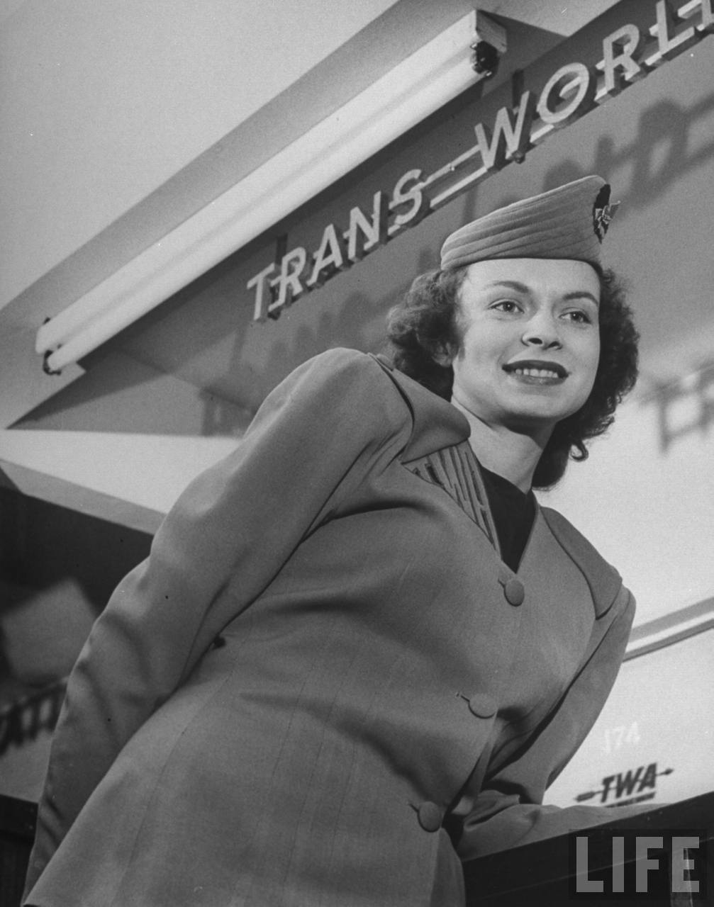 A TWA stewardess. (LIFE Magazine)