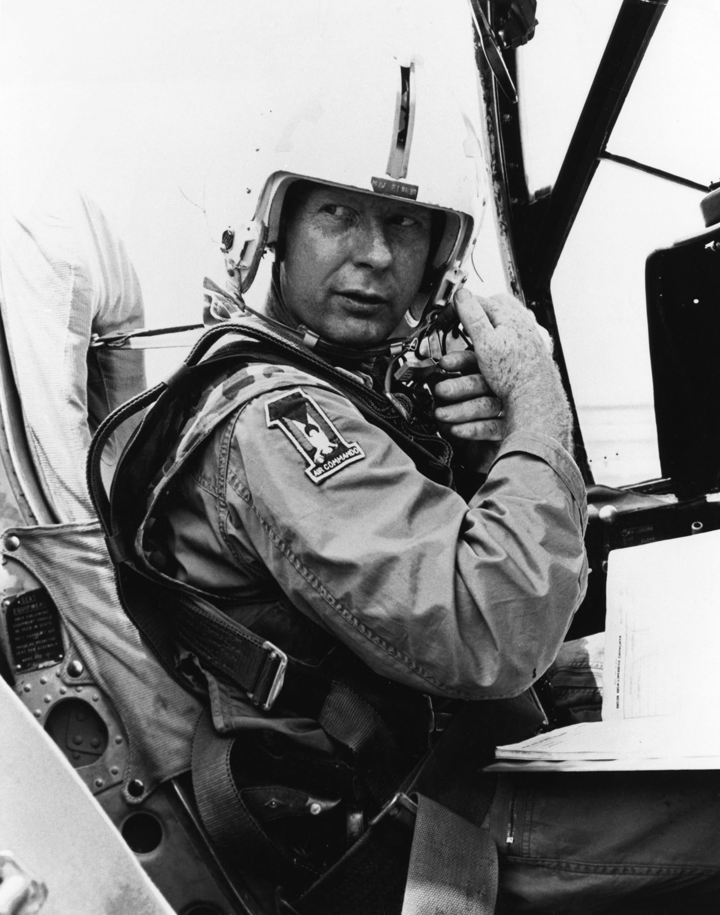 Major Bernard F. Fisher, United States Air Force, in the cockpit of a Douglas A-1E Skyraider. (U.S. Air Force)