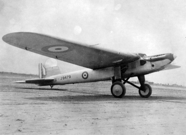 Fairey Long Range Monoplane. J9479, right front quarter. 