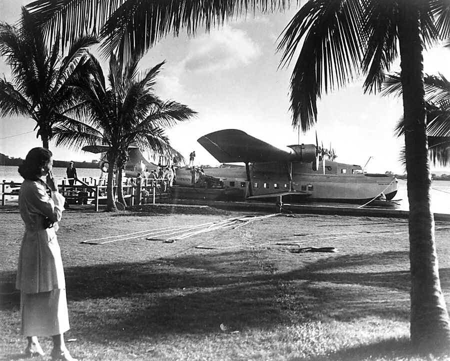 Martin M-130, NC14716, China Clipper, moored at some distant exotic locale. 