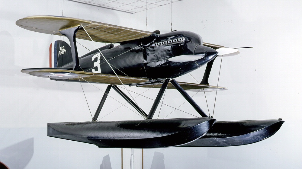 The Curtiss R3C-2 Racer on display at the National Air and Space Museum. (Photo by Eric Long, National Air and Space Museum, Smithsonian Institution)