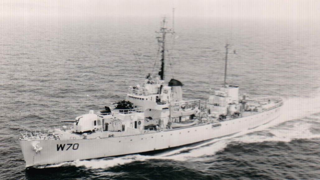 USCGC Pontchartrain (WHEC 70) circa 1958. (U.S. Coast Guard)