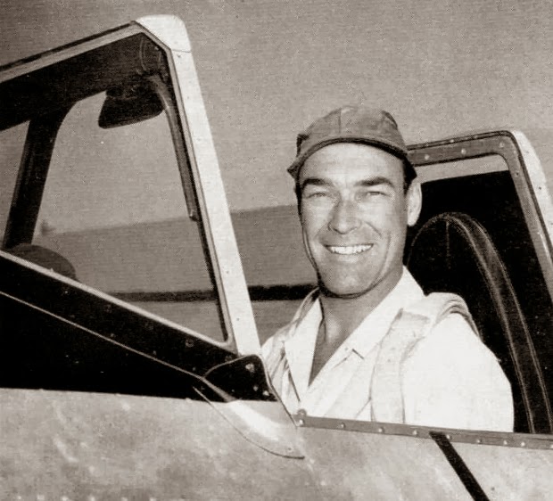 LaVerne Brown, Director of Flight Test, Douglas Aircraft Company, in the cockpit of the first XBT2D-1 Dauntless II prototype, Bu. No. 9085. (Photograph courtesy of Neil Corbett, Test and Research Pilots, Flight Test Engineers)