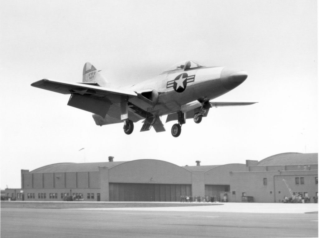 A U.S. Navy Grumman F9F-2 Panther (BuNo 122567) was the eighth production  aircraft. c1949 - PICRYL - Public Domain Media Search Engine Public Domain  Search