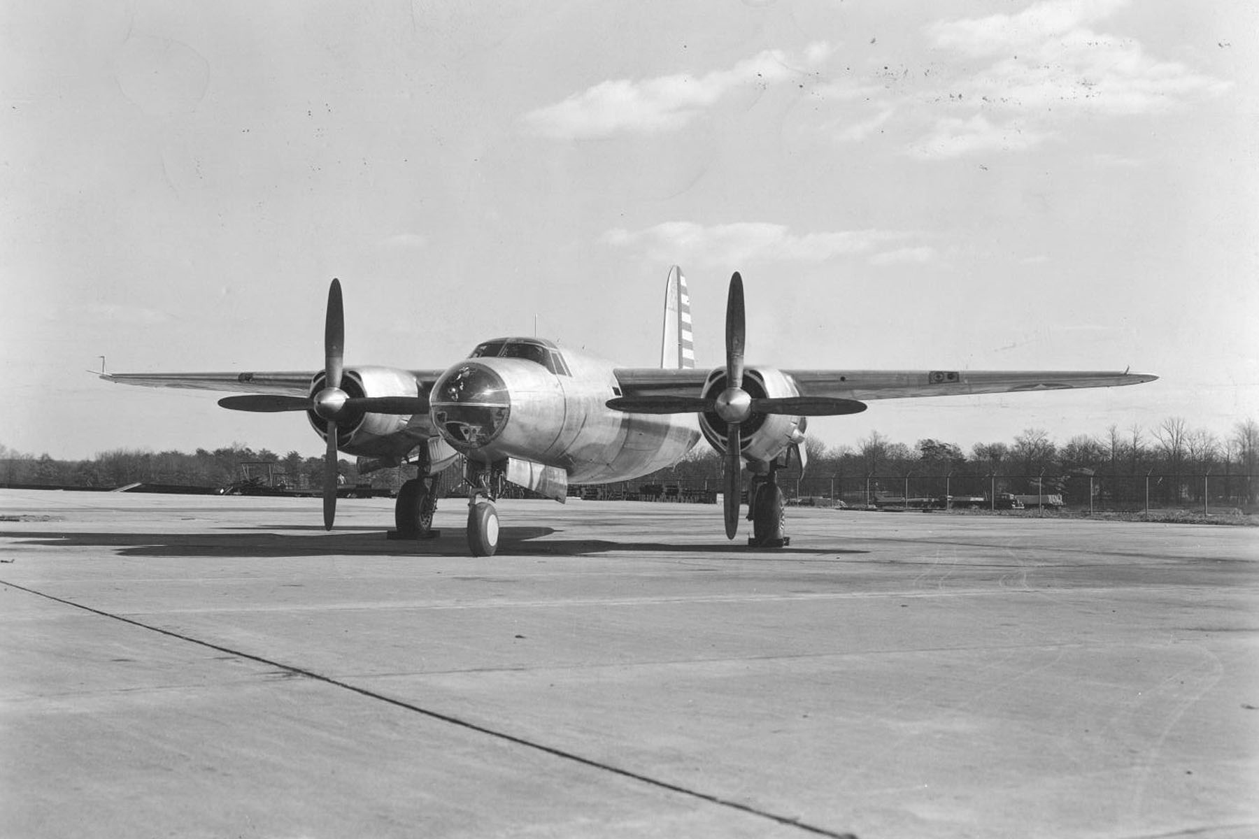Martin B-26-MA Marauder 40-1361, the first production airplane, 25 November 1940. (U.S. Air Force)