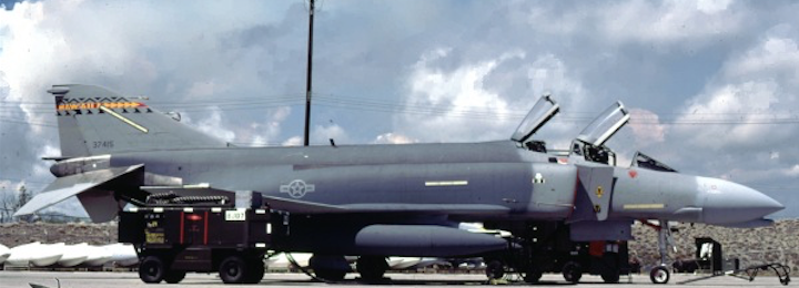 F-4C 63-7415 in two-color gray air superiority camouflage, 199th Tactical Fighter Squadron, Hawaii Air National Guard.