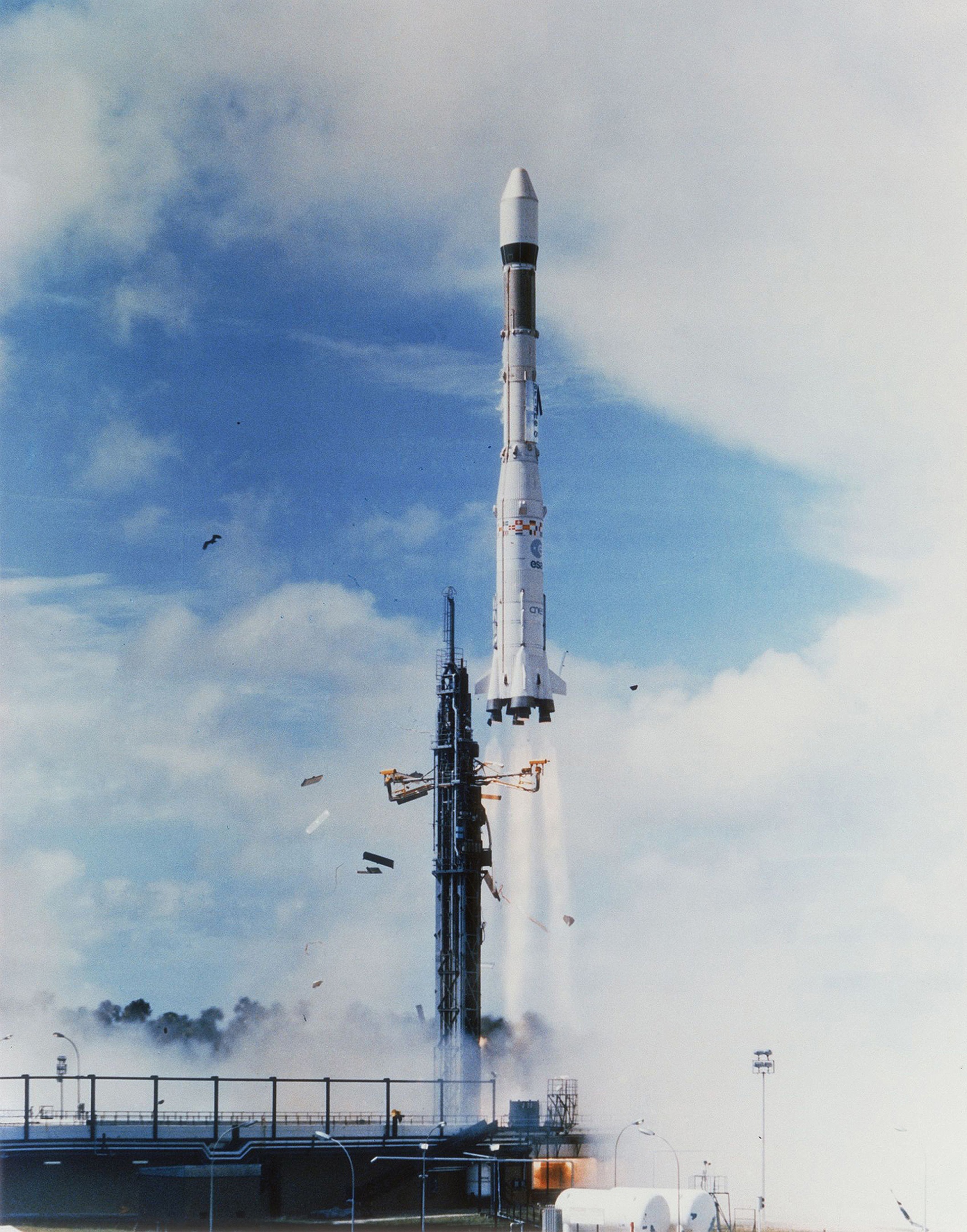 Launch of the first ESA Ariane 1, 24 December 1979. (ESA)