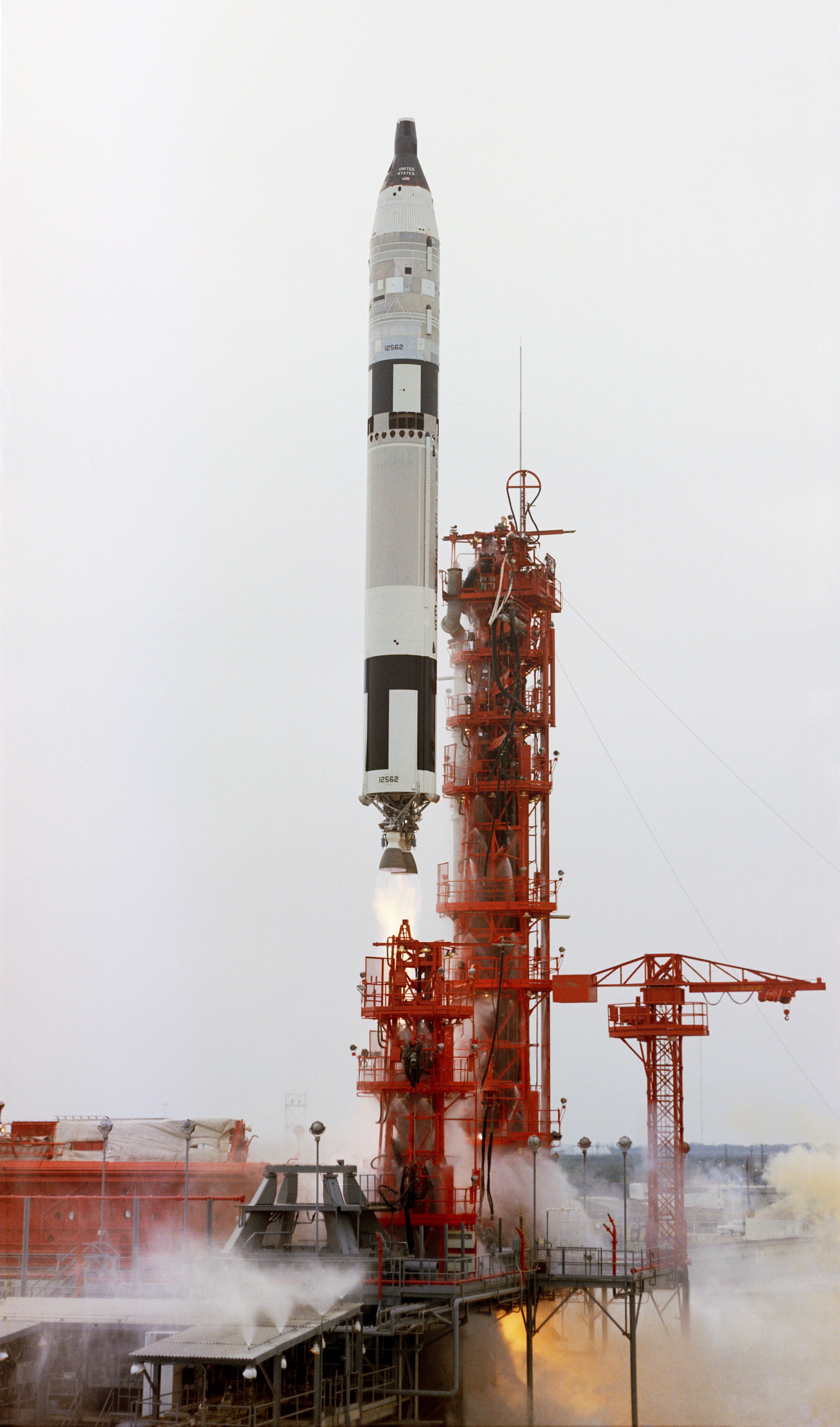 Gemini 7 lifts off from Launch Complex 19, 1430 EST, 4 December 1965. (NASA)