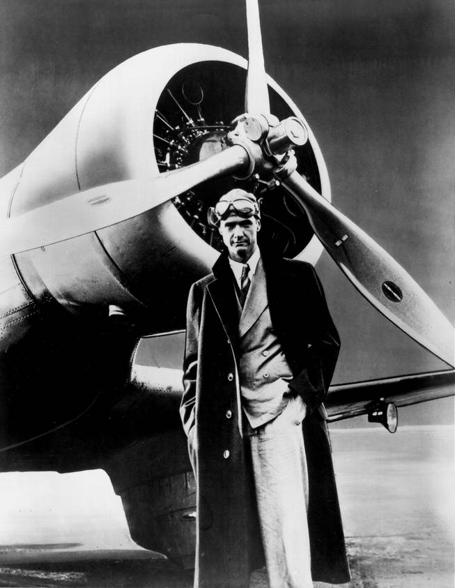 Hoard Hughes with his record-setting Northrop Gamma. (Unattributed)