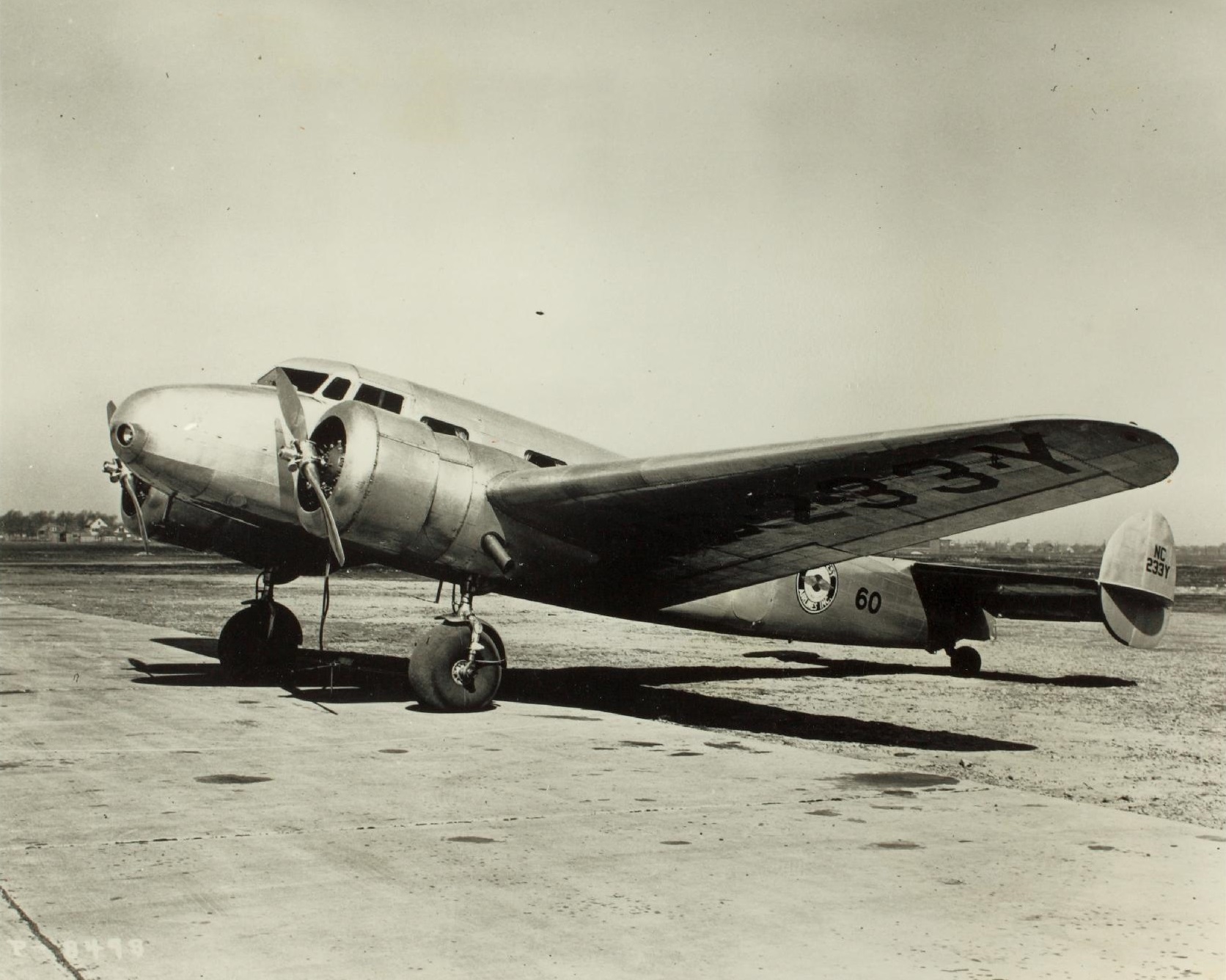 The prototype Lockheed Model 10 Electra, NC233Y, after cockpit windshield modifications by Northwestern Airways, Inc. (San Diego Air and Space Museum Archives)