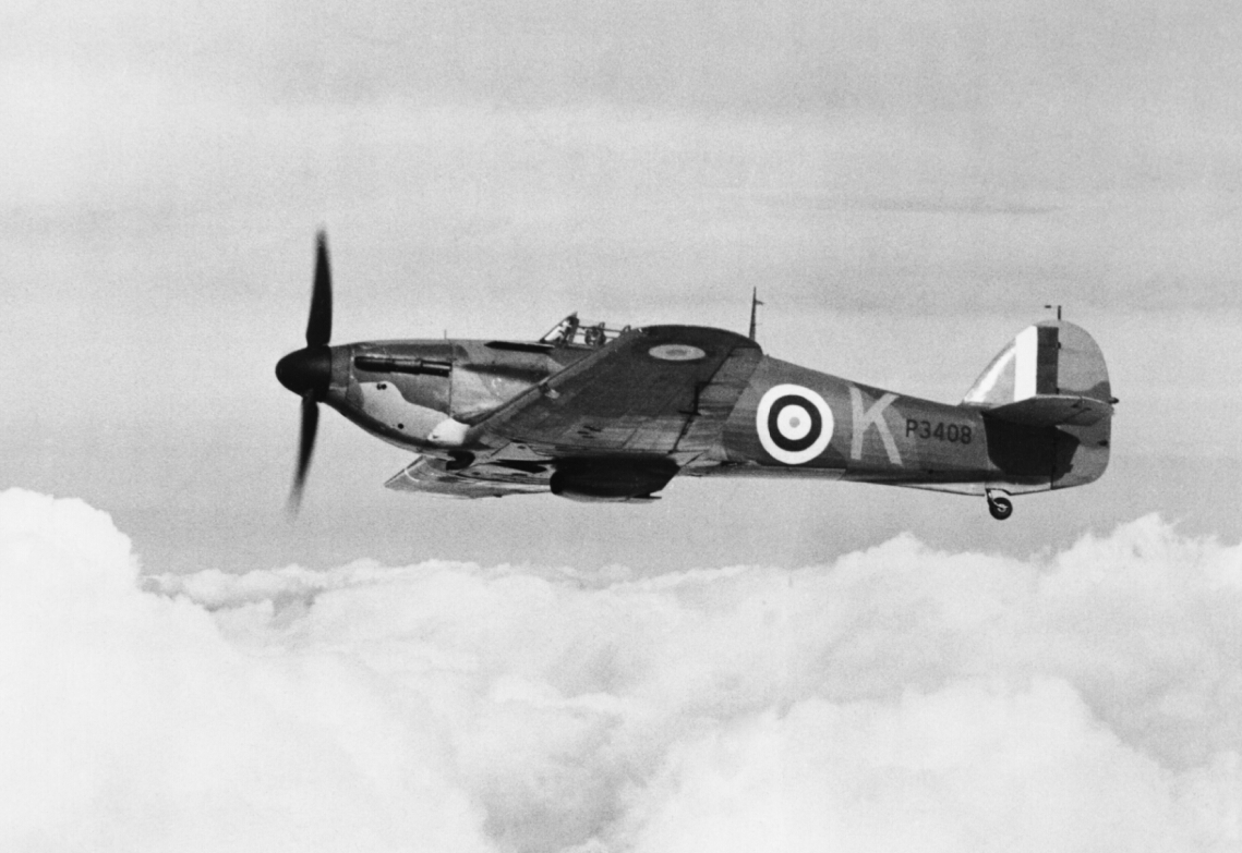 Hawker Hurrican Mk.I P3408 (VY-K) of No. 85 Squadron, Church Fenton, Yorkshire, October 1940. (B.V. Daventry, RAF official photographer. Imperial War Museum CH 1501)