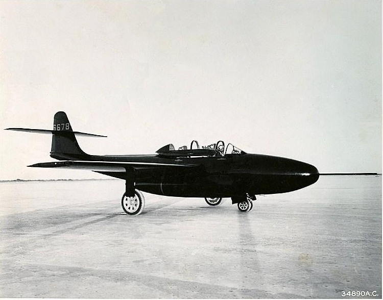 Prototype Northrop XF-89, 46-678, parked on the dry lake bed at Muroc Air Force Base. (U.S. Air Force)