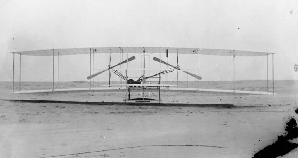 Wright Flyer, front view. (Wright Brothers Aeroplane Company)