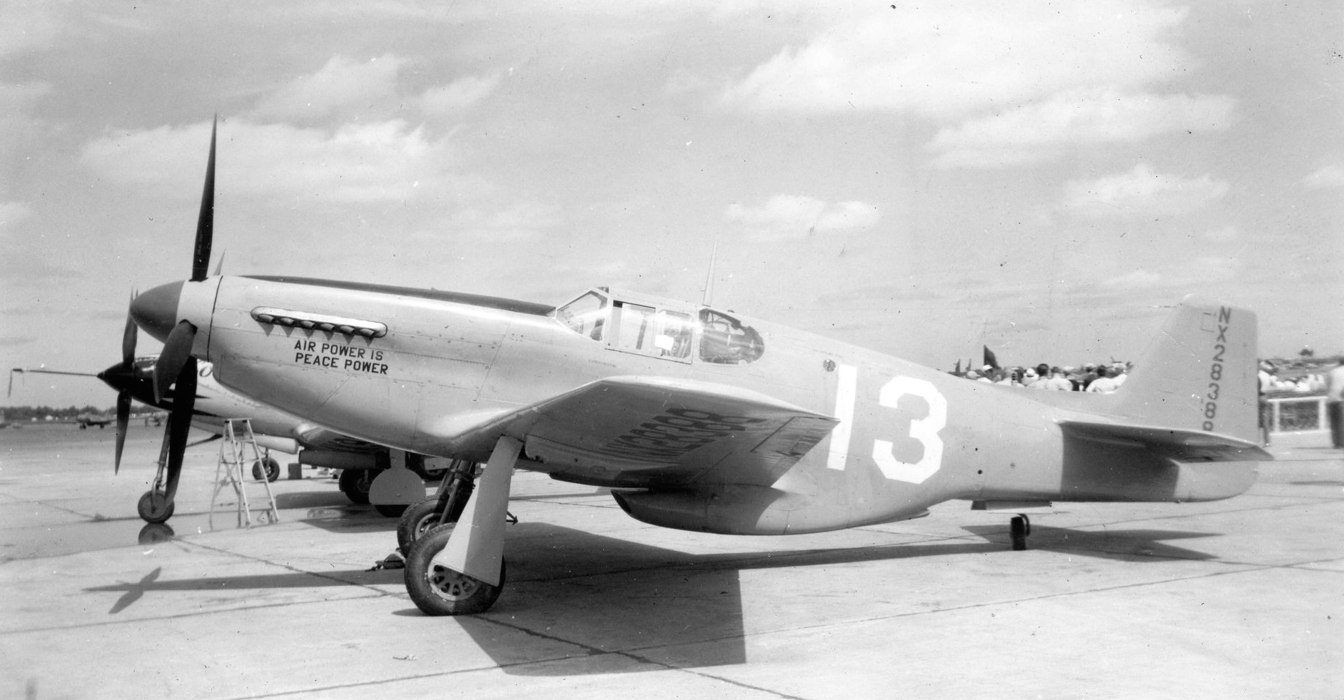 Jackie Cochran's North American Aviation P-51B Mustang, NX28388. (San Diego Air and Space Museum Archives)
