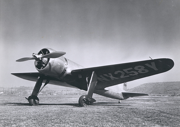 Hughes H-1 NX258Y at Hughes Airport, Culver City, California. (Hughes Aircraft Company) 