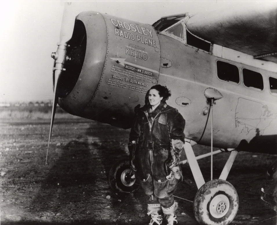 Ruth Nichols with her Lockheed Model 5a Vega.