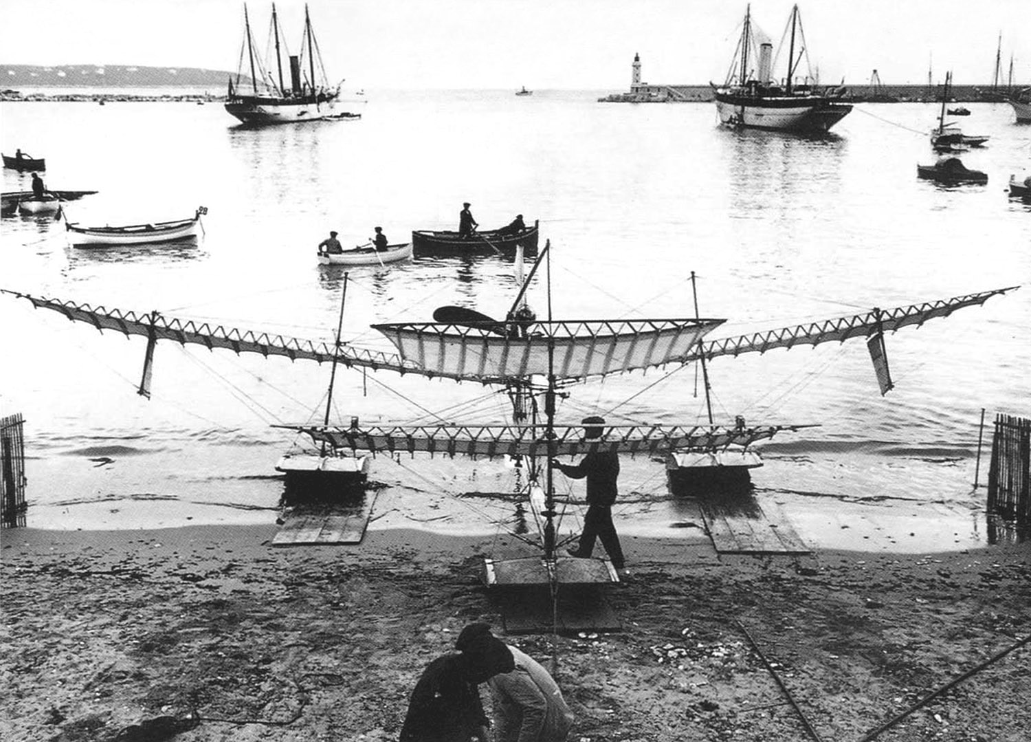 Fabre Hydroavian at Monaco, April 1911 (CTIE Monash University)