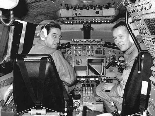 Brian Trubshaw and John Cochrane, aboard Concorde 002, 9 April 1969. (Photograph courtesy of Neil Corbett, Test and Research Pilots, Flight Test Engineers)