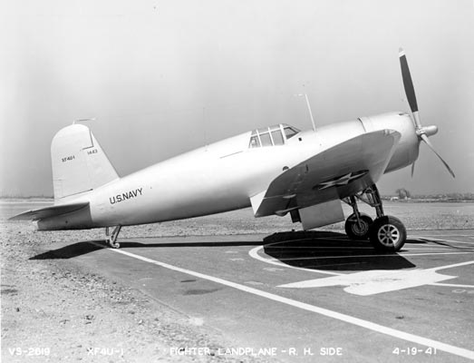 Vought Aircraft Division XF4U-1, right profile (Vought-Sikorsky VS-2619)