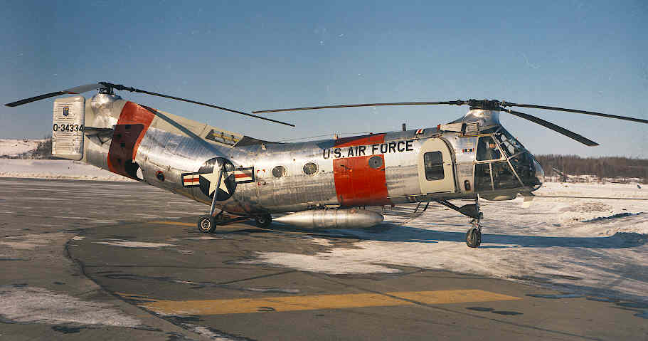 Piasecki H-21B Workhorse -03433 at Elmendorf Air Foce Base, Alaska, circa 1960. (U.S. Air Force)