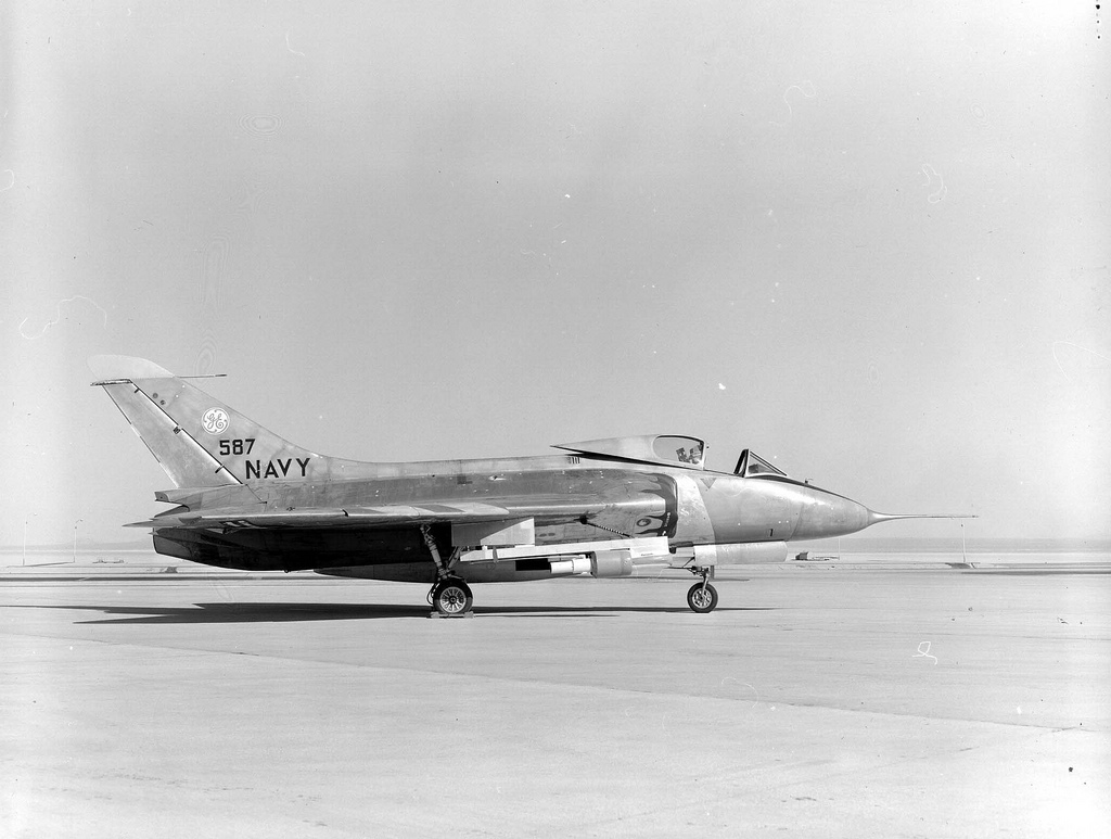 Douglas XF4D-1 124587 as a test aircraft for General Electric.