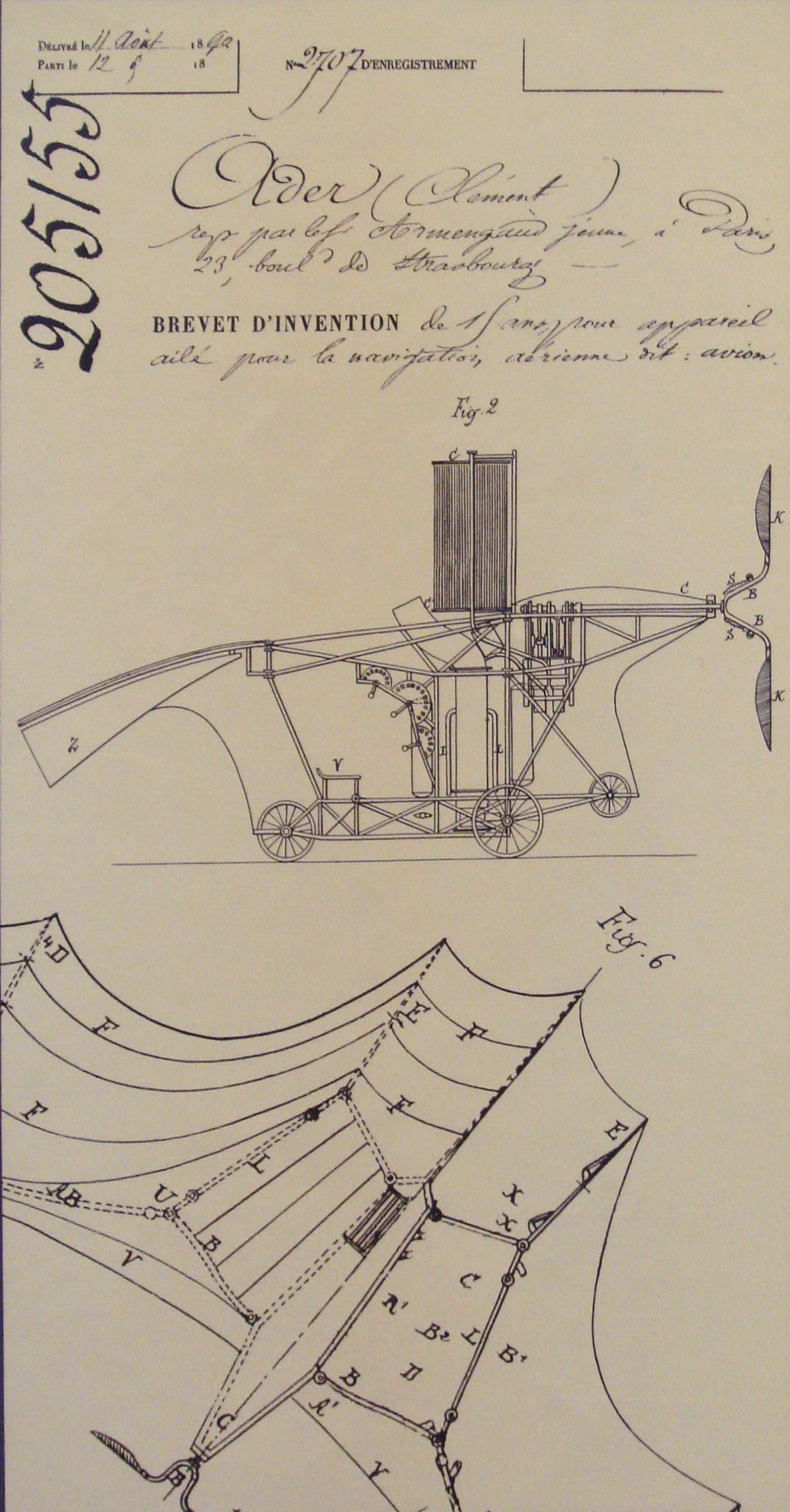 Patent issued 19 April 1890