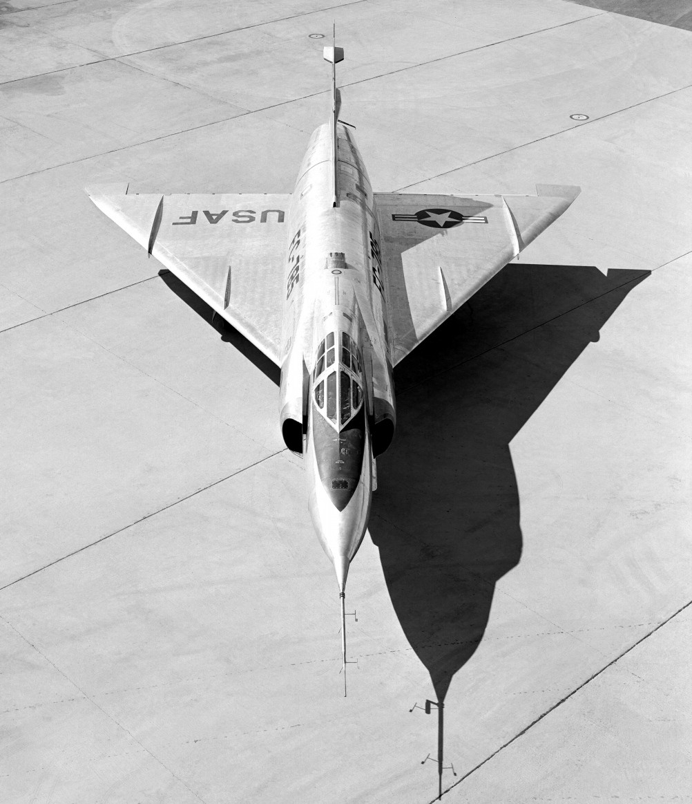 Convair YF-102 with the original fuselage. (NASA)