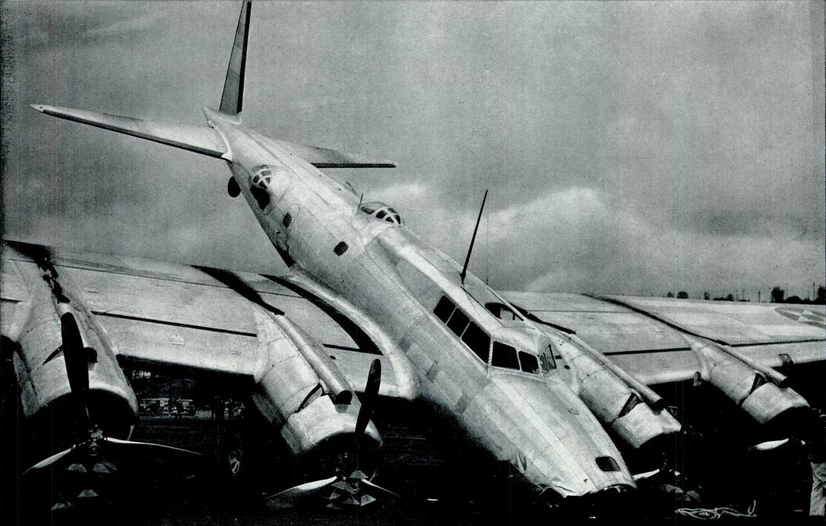 Boeing YB-17 resting on its nose after brakes locked while landing. —LIFE Magazine, 21 December 1935, at page 15