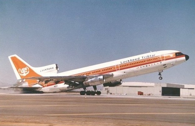 Lockheed L-1011 protoype during Mimum Unstick Speed (Vmu) speed test. (Lockheed Martin)