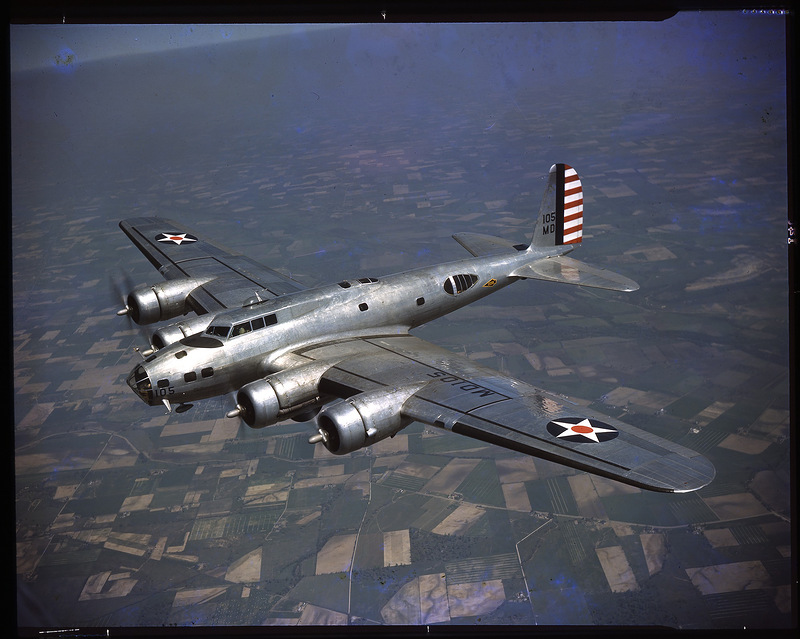 A Boeing B-17C assigned to Wright Field in pre-war natural metal finish. (LIFE Magazine)