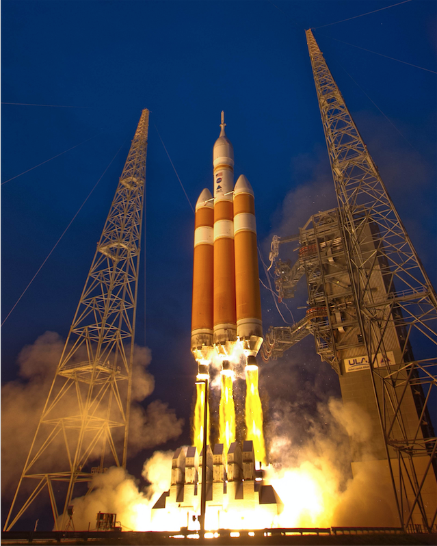 Orion/Delta IV Heavy liftoff at Launch Complex 37B, 5 December 2014. (United Launch Alliance)