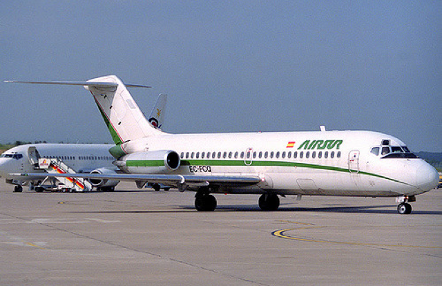 DC-9 45695 in service with Canafrica Aeros, registered EC-FCQ, circa 1991. (Unattributed)