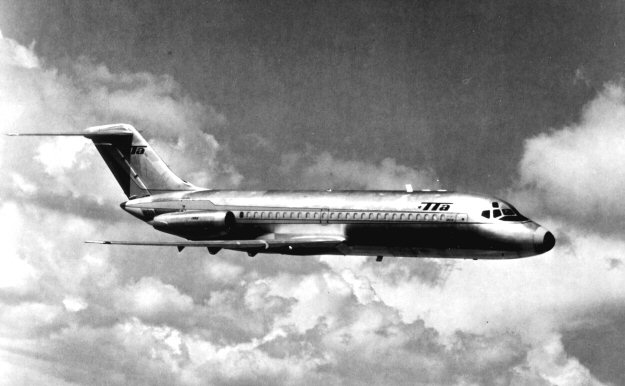 The first DC-9, s/n 45695, was leased to Trans Texas Airways in 1966, registered N1301T. (Ed Coates Collection)
