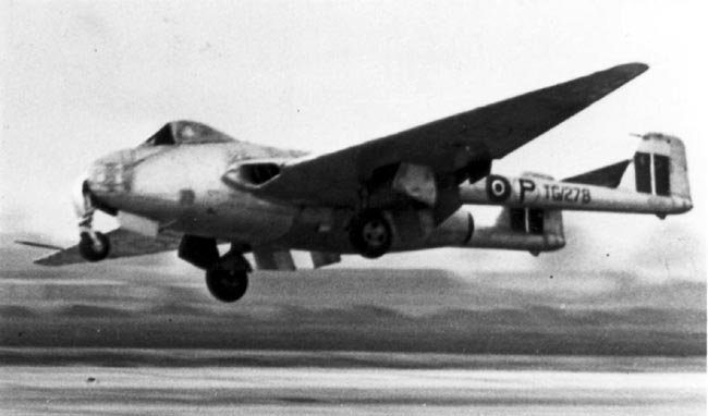 De Havilland DH.100 F Mk 1 Vampire TG/278 after high-altitude modifications (Vic Flintham)