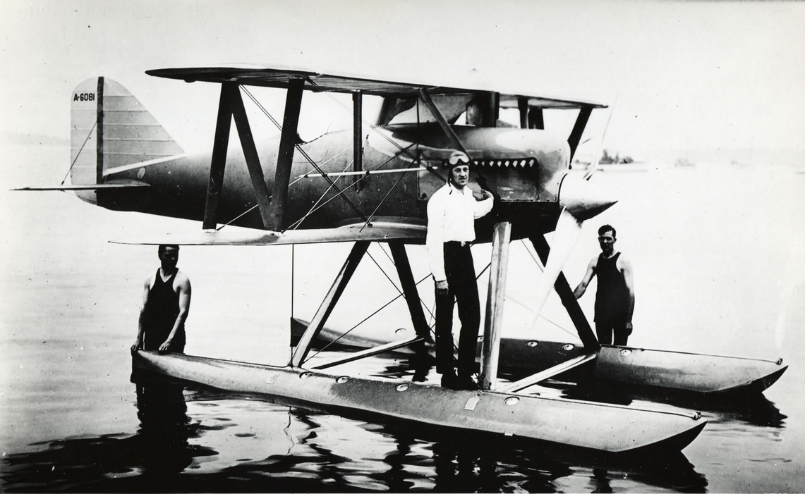 Lieutenant David Rittenhouse with Curtiss CR-3 A-6081, 1923. (National Air and Space Museum, Smithsonian Institution, SI-77- )