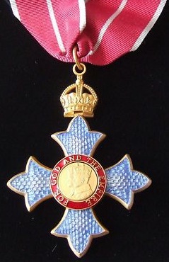 CBE medal with Military ribbon.