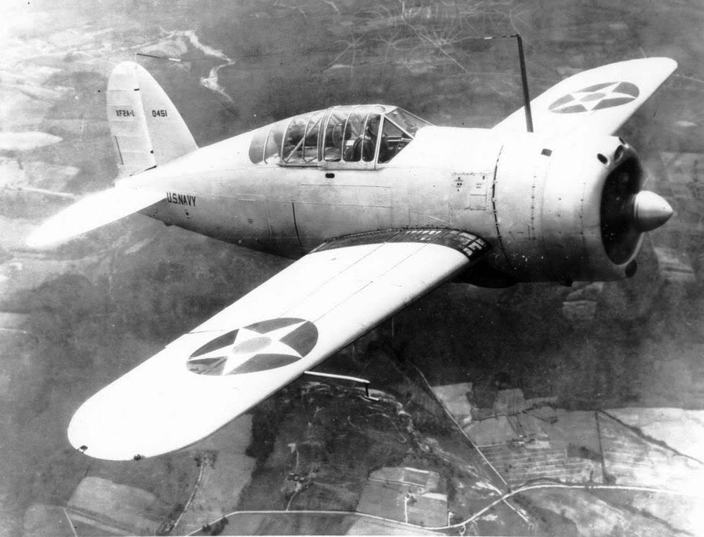 Brewster XF2A-1 Buffalo prototype Bu. No. 0451. (U.S. Navy)