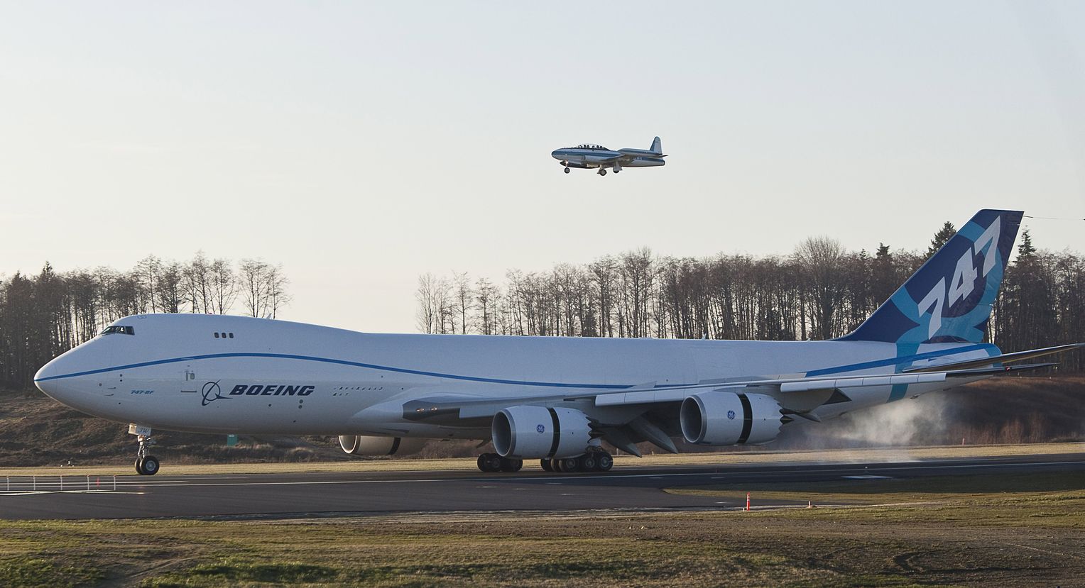 Boeing 747-8 Freighter Plane Makes First Test Flight | This Day in 