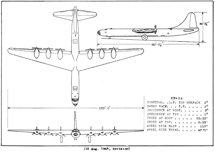 Convair B-36 Peacemaker history, development, specifications