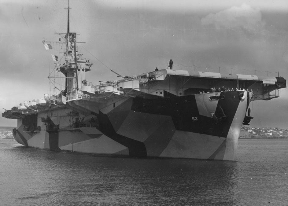 USS Midway (CVE-63) at San Diego, California, April 1944. The ship would be renamed USS St. Lo three months later. (National Archives and Records Administration 80-G-47028)