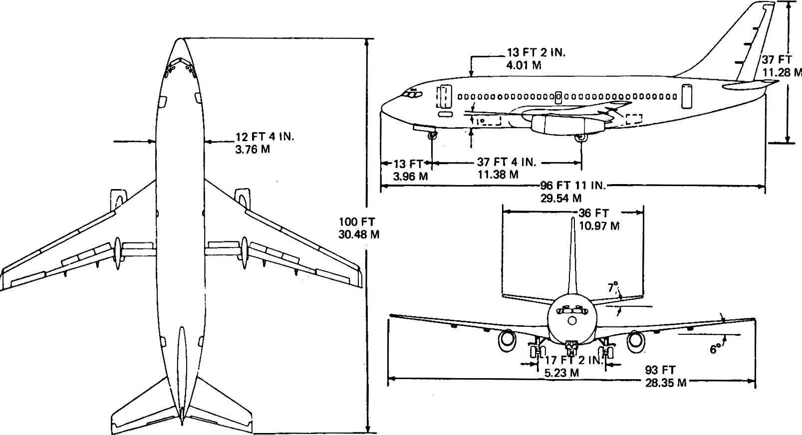 Боинг 737 чертеж