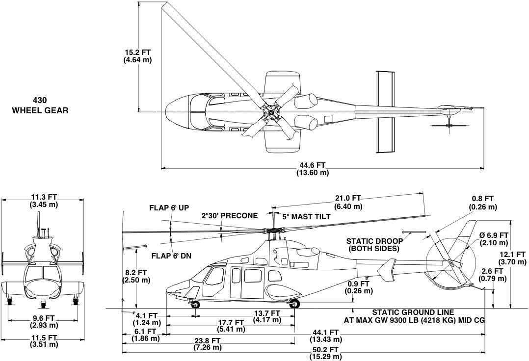 Aw 139 чертеж